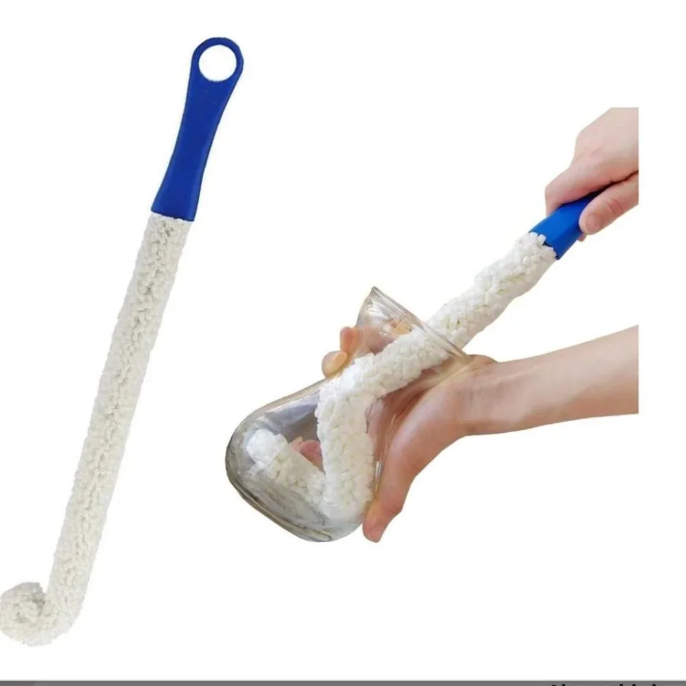 Long‎ Bottle Brush Cleaner, Flexible Bottle Scourer (Foam)